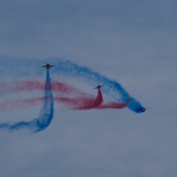The Black Eagles Korean aerobatic team flies KAI T-50B Golden Eagles.<br><small>RAF Fairford, Gloucestershire, UK</small><br><small>July 17, 2022</small>