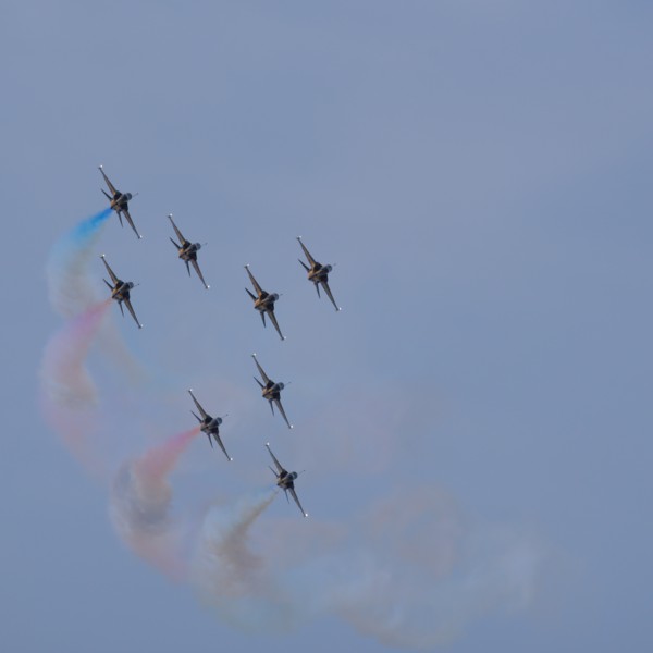 The Black Eagles Korean aerobatic team flies KAI T-50B Golden Eagles.<br><small>RAF Fairford, Gloucestershire, UK</small><br><small>July 17, 2022</small>