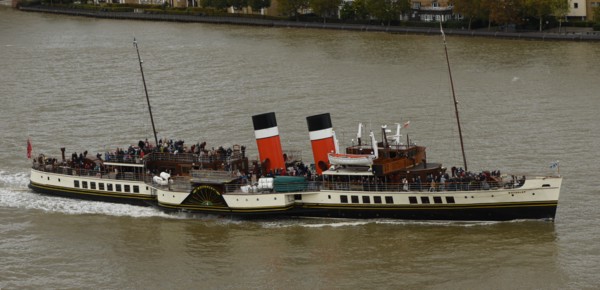 Waverley is the last seagoing paddle steamer<br><small>The River Thames, London, UK</small><br><small>October 08, 2025</small>